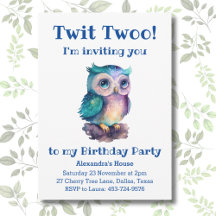 Cute Woodland Kids Uggla Birthday
