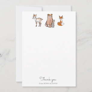 Cute Woodland Kort tack för babyskor