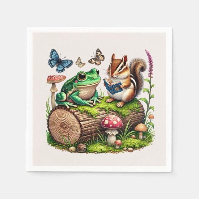 Cute woodland, party pappersservett (Framsidan)