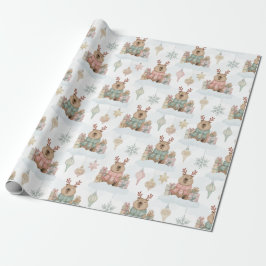 Cute Woodland Reindeer Capybara Christmas  Presentpapper