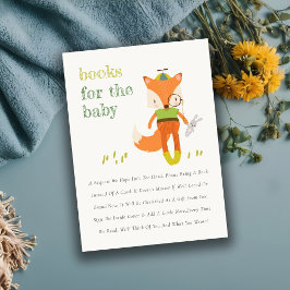 Cute Woodland Roligt Fox Bokar for Baby Shower Tilläggskort