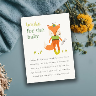 Cute Woodland Roligt Fox Bokar for Baby Shower Tilläggskort