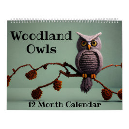 Cute Woodland Uggla Baby Shower Child Nursery Deco Kalender