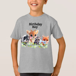 Cute Woodland-vänner rävskunk raccoon hjort T Shirt