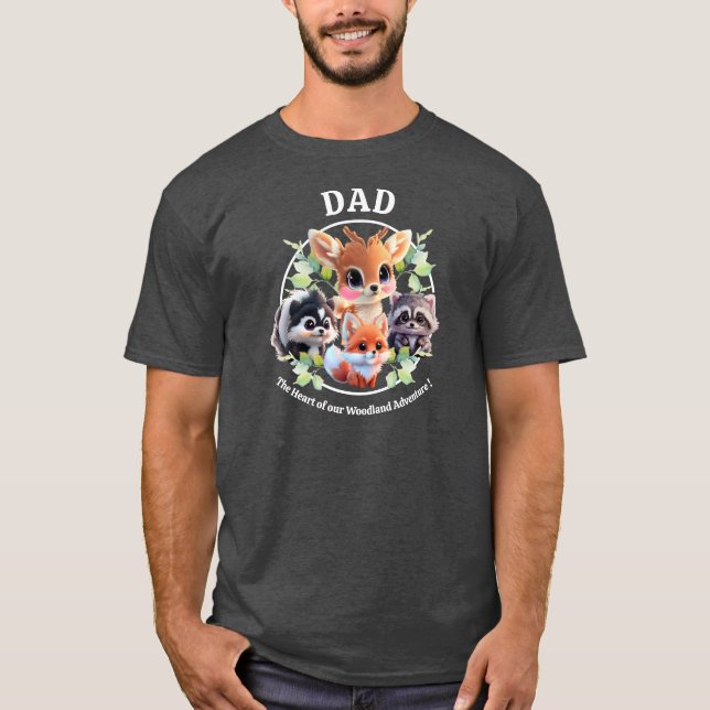 Cute Woodland-vänner rävskunk raccoon hjort T Shirt (Framsida)