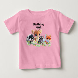 Cute Woodland-vänner rävskunk raccoon hjort T Shirt