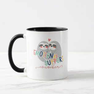 Cute Work Besties, Emotional Help Coworking Sloth Mugg