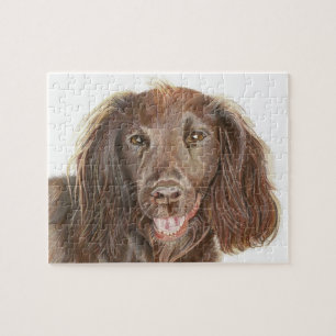 Cute Working Cocker Spain Hand Painting Pussel