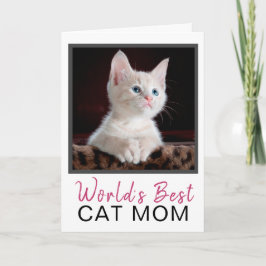 Cute World's Best Cat Mamma Cat Foto Birthday Kort