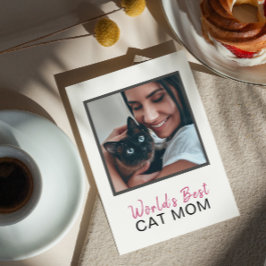Cute World's Best Cat Mamma Photo Mors dag Kort