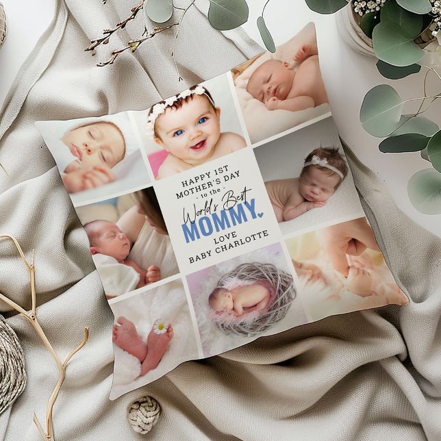 Cute 'Worlds Best Mamma 1st Mors dag Keepsak Kudde (Skapare uppladdad)