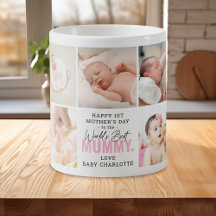 Cute 'Worlds Best Mummy' 1st Mors dag Rosa
