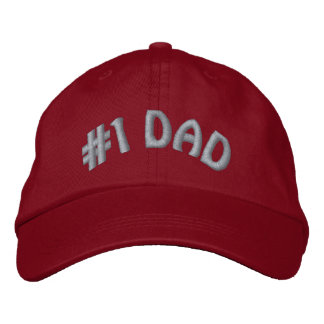 Cute Worlds största nummer ett #1 Pappa Broderad Keps