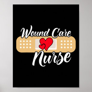 Cute Wound Care Nureart Heart Poster