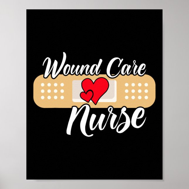 Cute Wound Care Nureart Heart Poster (Framsidan)