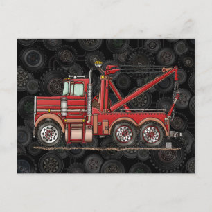 Cute Wrecker Lastbil Vykort
