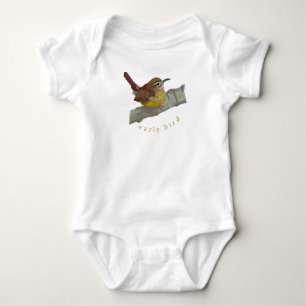 Cute Wren "Tidigt Bird" Baby Exfit T Shirt