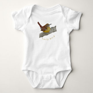 Cute Wren "Tidigt Bird" Baby Exfit T Shirt
