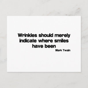 Cute, Wrinkles-citat Vykort