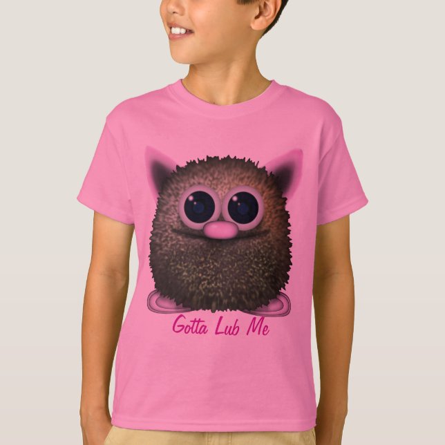 Cute Wuzzy Butt Kids Lovable Bok Character Shirt T (Framsida)
