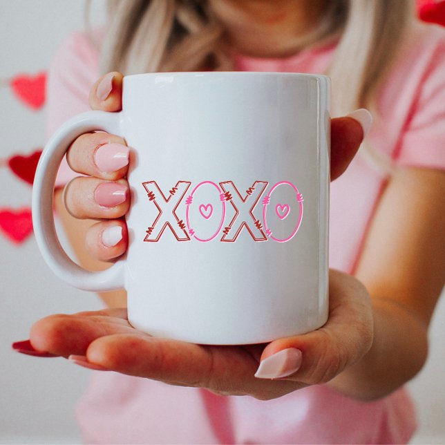 Cute XOXO, minimalistisk XOXO Kaffemugg (Skapare uppladdad)