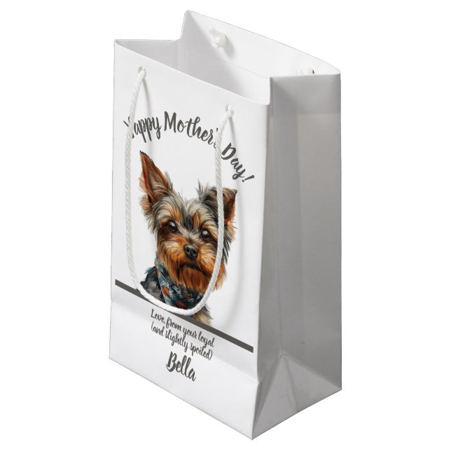 Cute Yappy Yorkie Mors dag (Framsidan Vinklad)