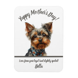 Cute Yappy Yorkie Mors dag Magnet