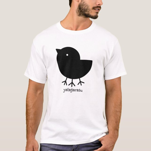 Cute Yatagarasu(black) T-shirt (Framsida)