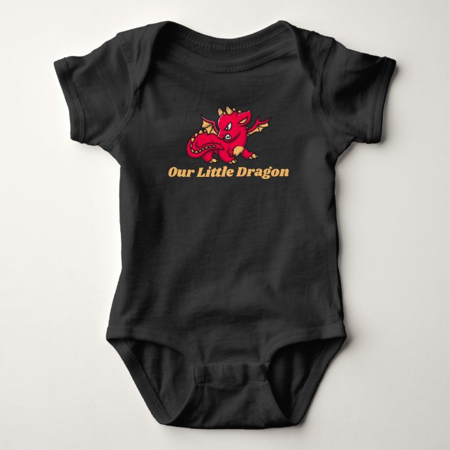 Cute Year of the Dragon Baby T Shirt (Framsida)