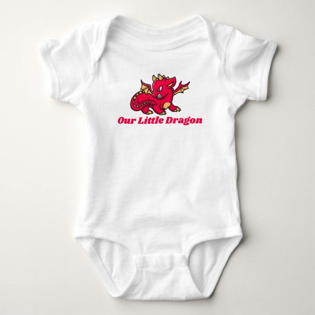 Cute Year of the Dragon Baby T Shirt (Framsida)