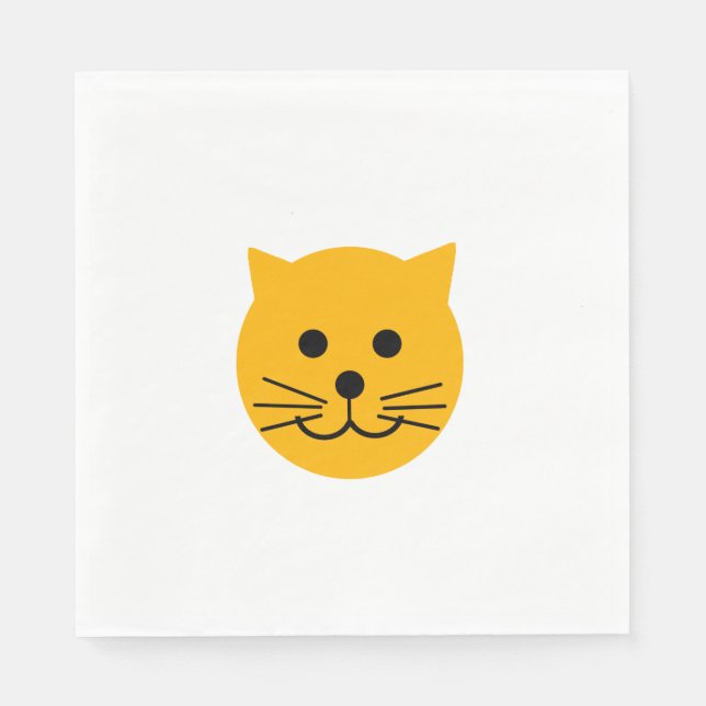 Cute yellow cat pappersservett (Framsidan)