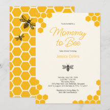 Cute Yellow Honeycomb Mommy to Bee Baby Shower