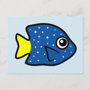 Cute Yellowtail Damselfish Vykort