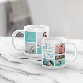 Cute Yiayia Grandchildren Photo Collage Kaffemugg