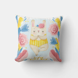 Cute Yoga Bunny Kudde
