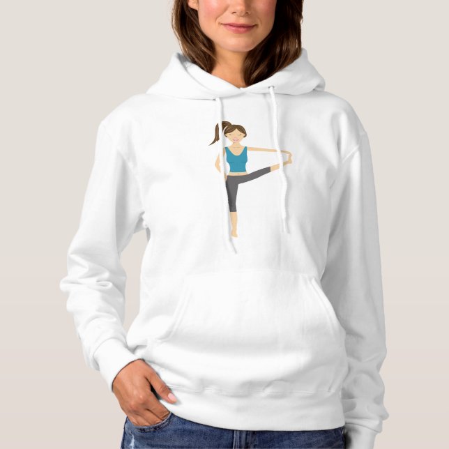 Cute Yoga Girl in Extended Hand to Toe Pose T Shirt (Framsida)