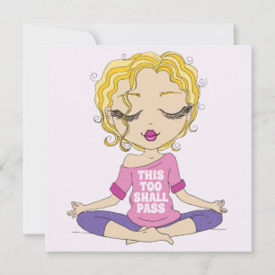 Cute Yoga Girl ska också klara sig Kort