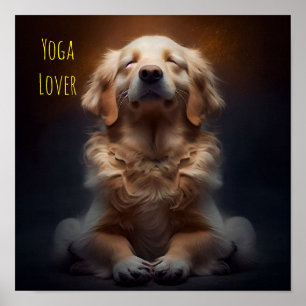 Cute Yoga Hund - AI Poster
