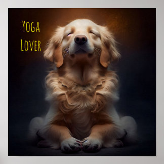 Cute Yoga Hund - AI Poster