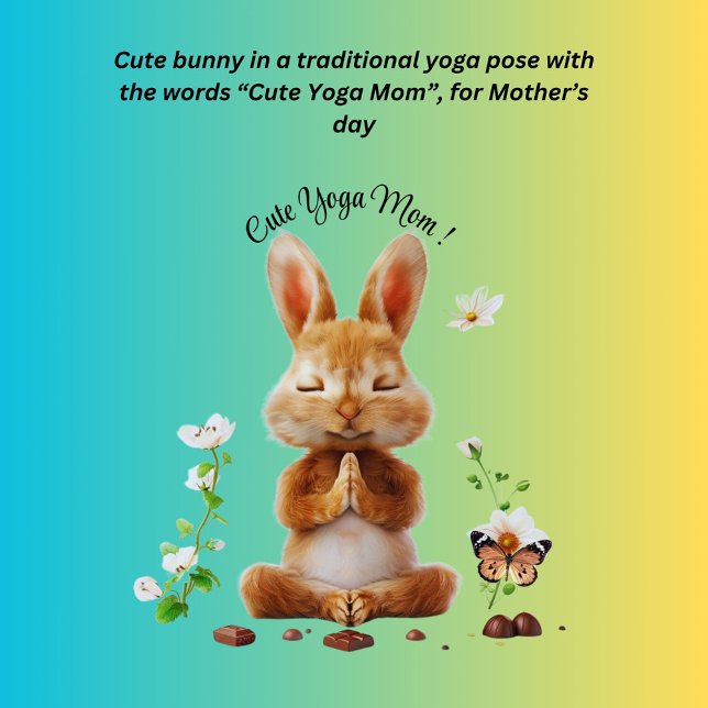 Cute Yoga Mamma! Bunny T Shirt (Skapare uppladdad)