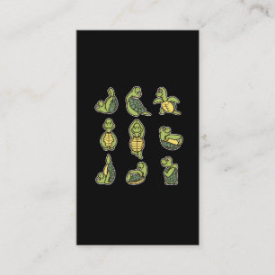 Cute Yoga Turtle Sea Animal Lover Visitkort