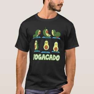 Cute Yogacado Avocado Yoga Asana Poses Meditation T Shirt