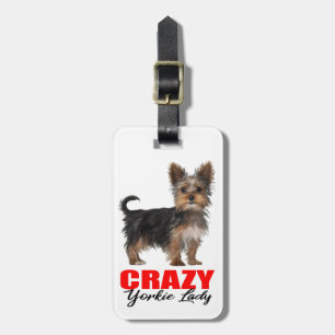 Cute Yorkie Älskare Puppy Hund Yorkshire Terrier Bagagebricka
