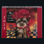 Cute Yorkie Calendar Kalender<br><div class="desc">Den här Yorkie Poo Art Calendar skulle ge perfekten gåva!</div>
