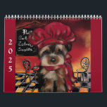 Cute Yorkie Calendar Kalender<br><div class="desc">Den här Yorkie Poo Art Calendar skulle ge perfekten gåva!</div>