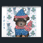 Cute Yorkie Calendar Kalender<br><div class="desc">Den här Yorkie Poo Art Calendar skulle ge perfekten gåva!</div>