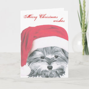 Cute Yorkie Hund-julkort Helgkort