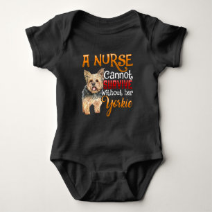Cute Yorkie loving Nurse Quote for Animal Lover T Shirt