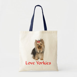 Cute Yorkie Mamma Puppy Hund Gift Yorkshire Terrie Tygkasse