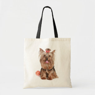 Cute Yorkie Mamma Puppy Hund Gifts Yorkshire Terri Tygkasse